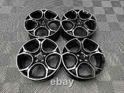 18 VW Golf Queenstown Style Alloy Wheels Gloss Black Machined MK5 6 7 Audi A3