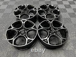 18 VW Golf Queenstown Style Alloy Wheels Gloss Black Machined MK5 6 7 Audi A3