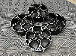 18 VW Golf Queenstown Style Alloy Wheels Gloss Black Machined MK5 6 7 Audi A3