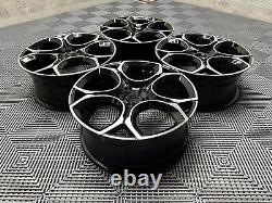 18 VW Golf Queenstown Style Alloy Wheels Gloss Black Machined MK5 6 7 Audi A3