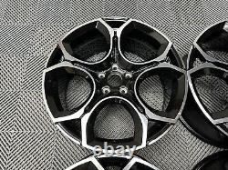 18 VW Golf Queenstown Style Alloy Wheels Gloss Black Machined MK5 6 7 Audi A3