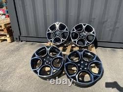 18 VW Golf Queenstown Style Alloy Wheels Gloss Black Polished MK6 7 8 Audi A3