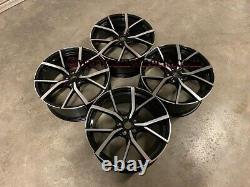 18 VW Golf R Estoril Style Alloy Wheels Gloss Black Golf MK5 MK6 MK7 MK7.5