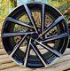 18 Vw Golf Spielberg Style Alloy Wheels Gloss Black Polished Mk5 Mk6 Mk7 Mk7.5