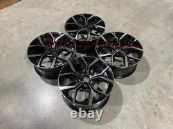 18 VW Polo GTi Faro Style Alloy Wheels Gloss Black Machined Skoda Fabia 5x100