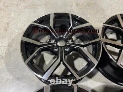 18 VW Polo GTi Faro Style Alloy Wheels Gloss Black Machined Skoda Fabia 5x100
