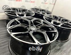 18 VW R LINE STYLE ALLOY WHEELS 5 x 112 GLOSS BLACK/DIAMOND CUT