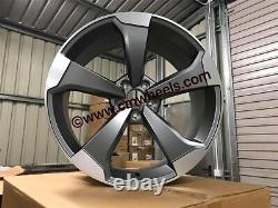 18 X4 2020 TTRS RS3 Style Alloy Wheels Gun Metal VW GOLF TIGUAN PASSAT