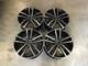 18 X4 Gtd Seville Style Alloy Wheels Gloss Black Polished Golf Mk5 Mk6 Mk7 Mk8