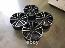 18 X4 GTD Seville Style Alloy Wheels Gloss Black Polished Golf MK5 MK6 MK7 MK8