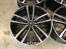 18 X4 GTD Seville Style Alloy Wheels Gloss Black Polished Golf MK5 MK6 MK7 MK8
