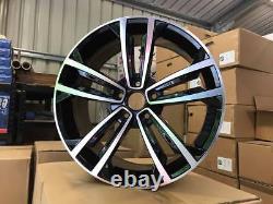 18 X4 GTD Seville Style Alloy Wheels Gloss Black Polished Golf MK5 MK6 MK7 MK8