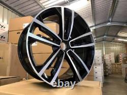 18 X4 GTD Seville Style Alloy Wheels Gloss Black Polished Golf MK5 MK6 MK7 MK8