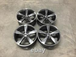 18 X4 TTRS Rotor Style Alloy Wheels Gun Metal Audi A3 VW Golf Caddy