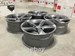 18 X4 TTRS Rotor Style Alloy Wheels Gun Metal Machined Audi A3 A4 A6