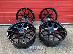 18 x4 Golf Dallas DTM Style Alloy Wheels Gloss Black VW MK5 MK6 MK7 MK8 A3 Leon