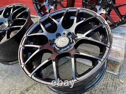 18 x4 Golf Dallas DTM Style Alloy Wheels Gloss Black VW MK5 MK6 MK7 MK8 A3 Leon