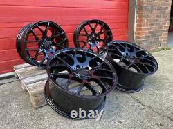 18 x4 Golf Dallas DTM Style Alloy Wheels Gloss Black VW MK5 MK6 MK7 MK8 A3 Leon