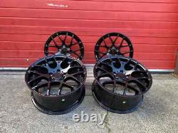 18 x4 Golf Dallas DTM Style Alloy Wheels Gloss Black VW MK5 MK6 MK7 MK8 A3 Leon