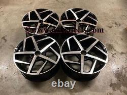 18 x4 Golf Dallas Style Alloy Wheels Gloss Black Machined VW MK5 MK6 MK7 MK8