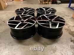 18 x4 Golf Dallas Style Alloy Wheels Gloss Black Machined VW MK5 MK6 MK7 MK8