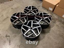18 x4 Golf Dallas Style Alloy Wheels Gloss Black Machined VW MK5 MK6 MK7 MK8