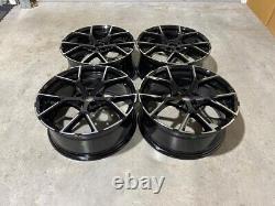 18 x4 New 2023 RS3 Style Alloy Wheels Gloss Black Machined Audi A3 S3 RS3