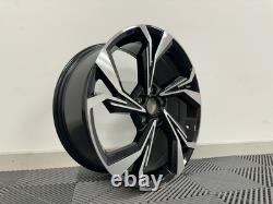 18 x4 New 2024 Audi Alba Style Alloy Wheels Black Machined Audi A3 A4 A6