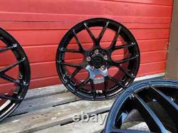 18 x4 New Golf Dallas DTM Style Alloy Wheels Gloss Black VW MK5 MK6 MK7 Caddy