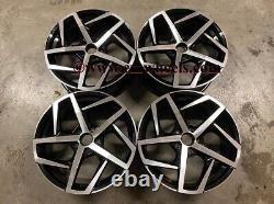 18 x4 New Golf Dallas Style Alloy Wheels Gloss Black Machined VW MK5 MK6 MK7