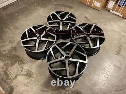 18 x4 New Golf Dallas Style Alloy Wheels Gloss Black Machined VW MK5 MK6 MK7