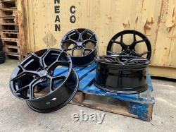 18 x4 S6 Seville Style Alloy Wheels Gloss Black AUDI A3 S3 A4 S4 A6 S6 Q2 Q3