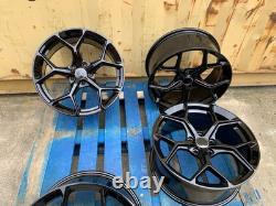 18 x4 S6 Seville Style Alloy Wheels Gloss Black AUDI A3 S3 A4 S4 A6 S6 Q2 Q3