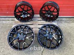 18 x 4 DTM BLACK ALLOY WHEELS CSL STYLE CONCAVE FOR BMW 3 SERIES