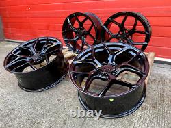 19 2020 RS Q8 Style Alloy Wheels GLOSS BLACK Audi A5 A6 A7 5x112 8.5J ET25