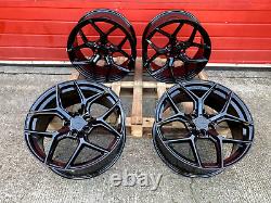 19 2020 RS Q8 Style Alloy Wheels GLOSS BLACK Audi A5 A6 A7 5x112 8.5J ET25