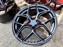 19 2020 RS Q8 Style Alloy Wheels GLOSS BLACK Audi A5 A6 A7 5x112 8.5J ET25
