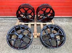 19 2020 RS Q8 Style Alloy Wheels GLOSS BLACK Audi A5 A6 A7 5x112 8.5J ET25