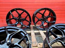 19 2020 RS Q8 Style Alloy Wheels GLOSS BLACK Audi A5 A6 A7 5x112 8.5J ET25