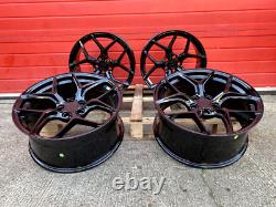 19 2020 RS Q8 Style Alloy Wheels GLOSS BLACK Audi A5 A6 A7 5x112 8.5J ET25