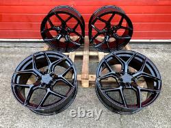 19 2020 RS Q8 Style Alloy Wheels GLOSS BLACK Audi A5 A6 A7 5x112 8.5J ET25
