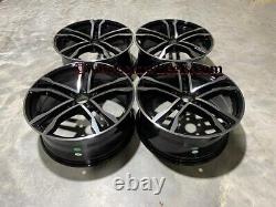 19 2020 SQ8 Style Alloy Wheels Gloss Black Machined VW Golf MK5 MK6 MK7 MK7.5