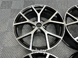 19 2023 RS3 Concept Style Alloy Wheels Gloss Black Machined Audi A3 S3 VW Golf