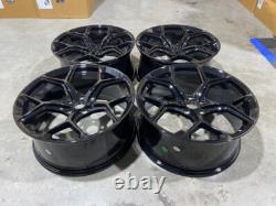 19 2023 RS6 Style Alloy Wheels Gloss Black Audi A3 A4 VW Golf MK6 MK7 MK8 5x112