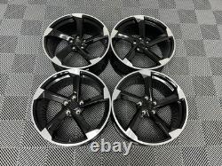 19 2025 RS5 AVANT Style Alloy Wheels Gloss Black Machined Audi A4 A6 A8