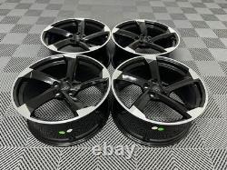19 2025 RS5 AVANT Style Alloy Wheels Gloss Black Machined Audi A4 A6 A8