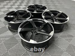 19 2025 RS5 AVANT Style Alloy Wheels Gloss Black Machined Audi A4 A6 A8