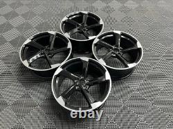 19 2025 RS5 AVANT Style Alloy Wheels Gloss Black Machined Audi A4 A6 A8