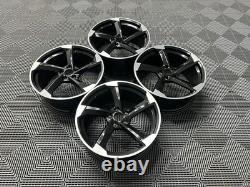 19 2025 RS5 AVANT Style Alloy Wheels Gloss Black Machined Audi A4 A6 A8