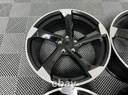 19 2025 RS5 AVANT Style Alloy Wheels Gloss Black Machined Audi A4 A6 A8